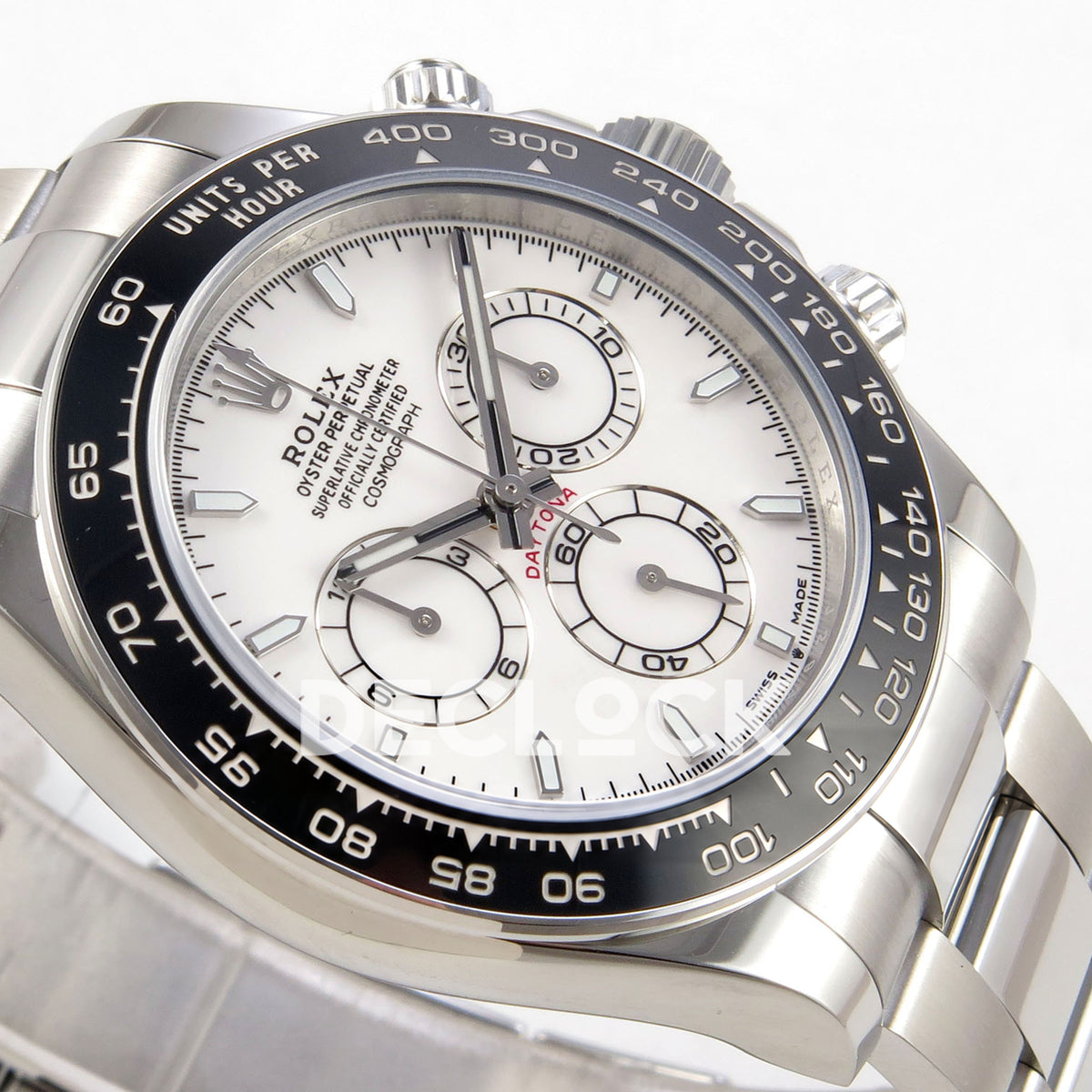 Rolex Daytona 126502 BTF replica, tachymeter bezel and dial detail