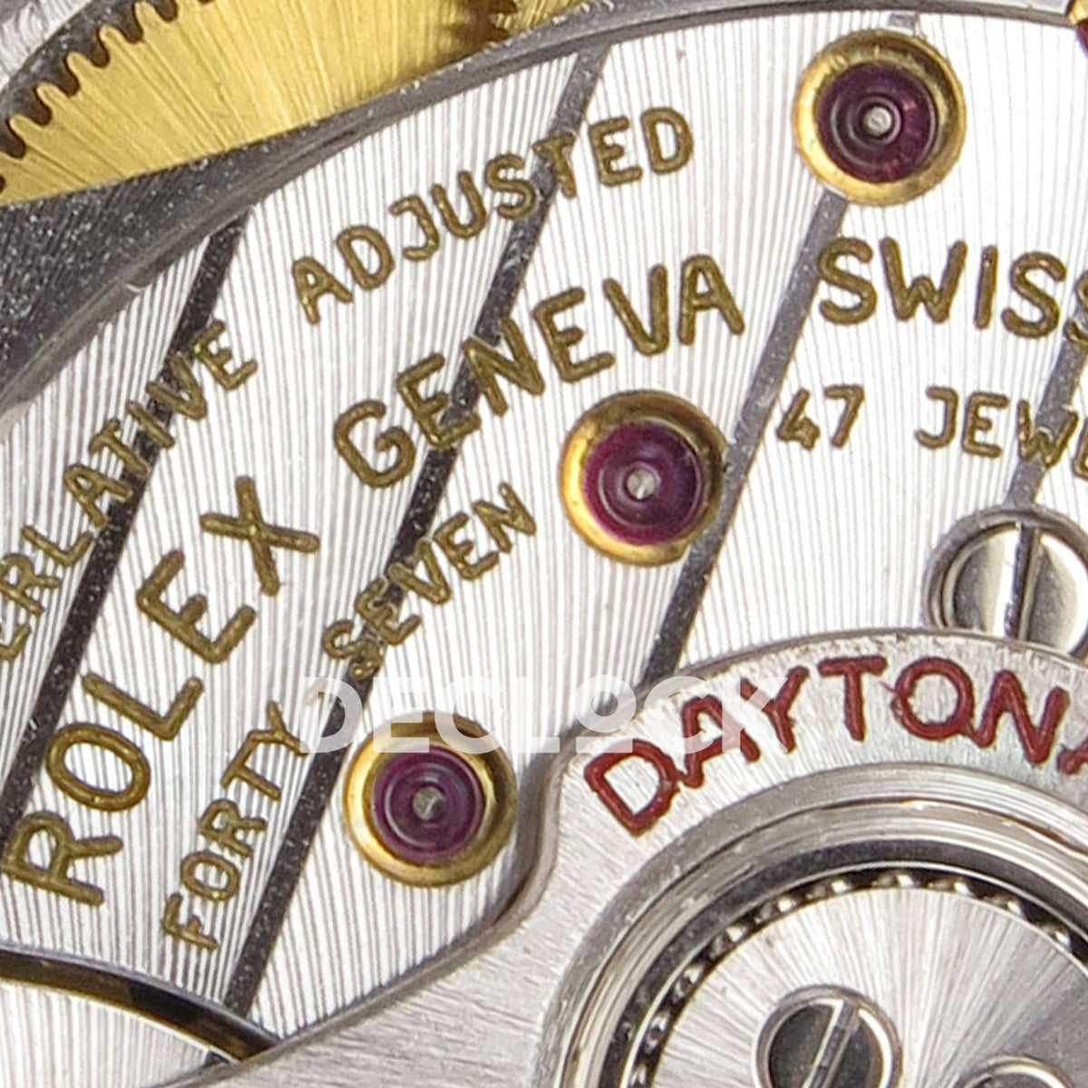 Rolex Daytona 126502 BTF replica, movement engraving and jewel detail