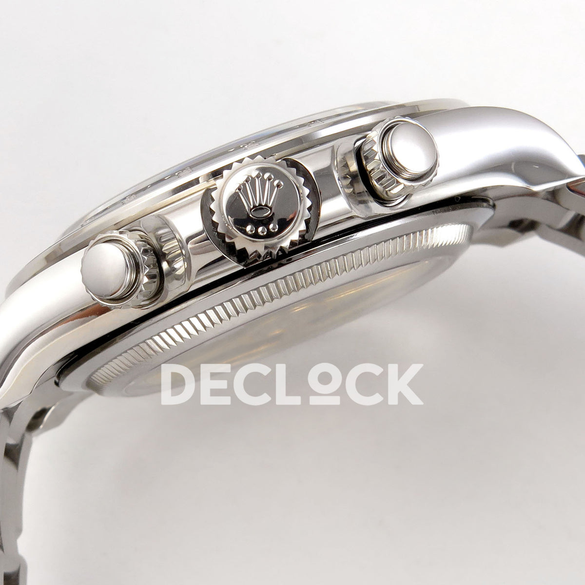 Rolex Daytona 126502 QF replica - winding crown and chronograph pushers