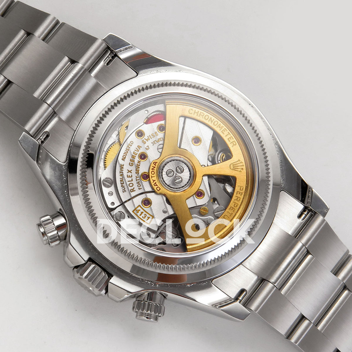 Rolex Daytona 126502 QF replica - transparent caseback with decorated JH4131 movement
