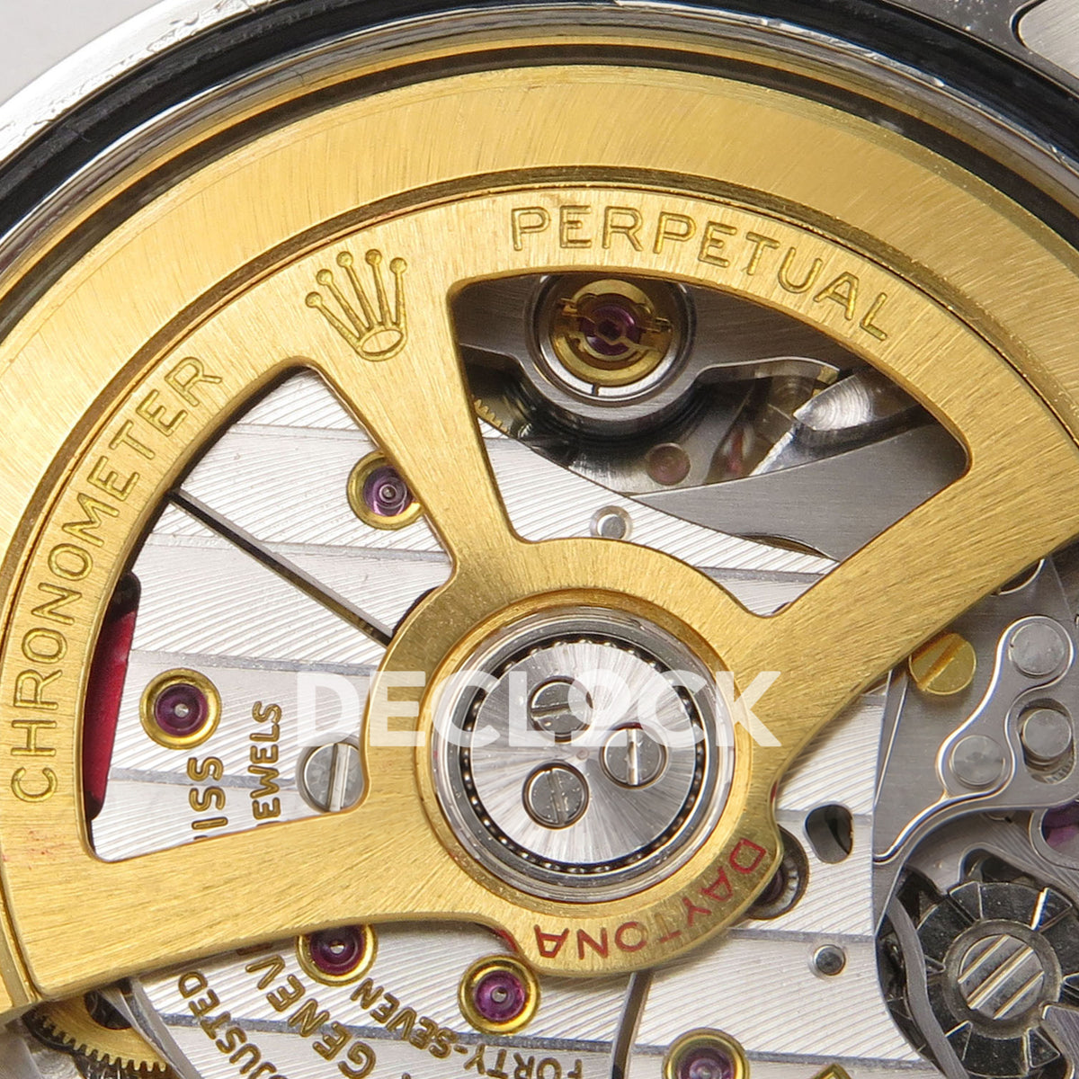 Rolex Daytona 126502 QF replica - decorated winding rotor close-up
