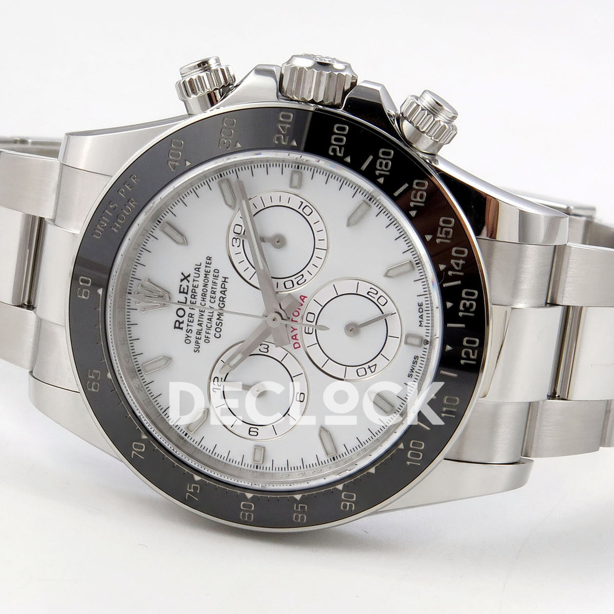 Rolex Daytona 126502 ERF replica - opposite horizontal front angle