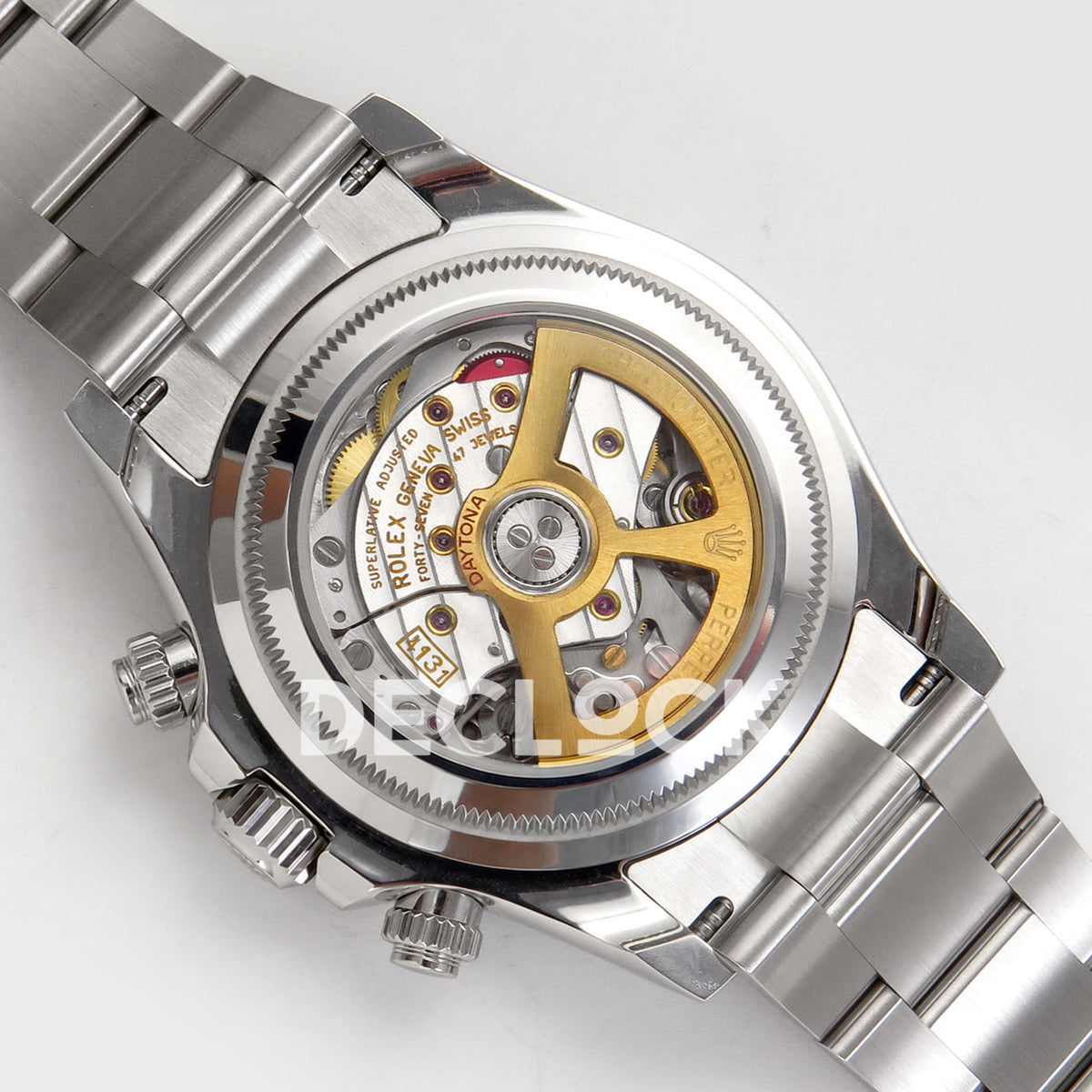 Rolex Daytona 126502 ERF replica - transparent caseback with decorated JH4131 movement