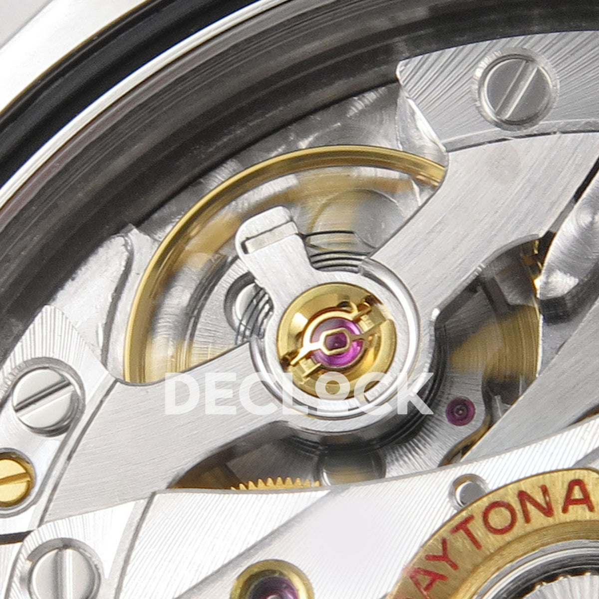 Rolex Daytona 126502 ERF replica - Free Sprung balance wheel and movement components close-up