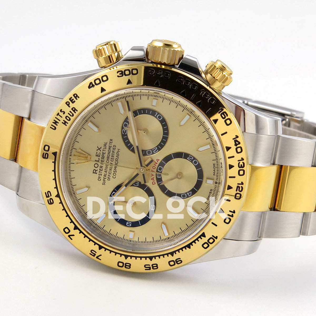 Rolex Daytona 126503 BTF replica, crown-side angled view