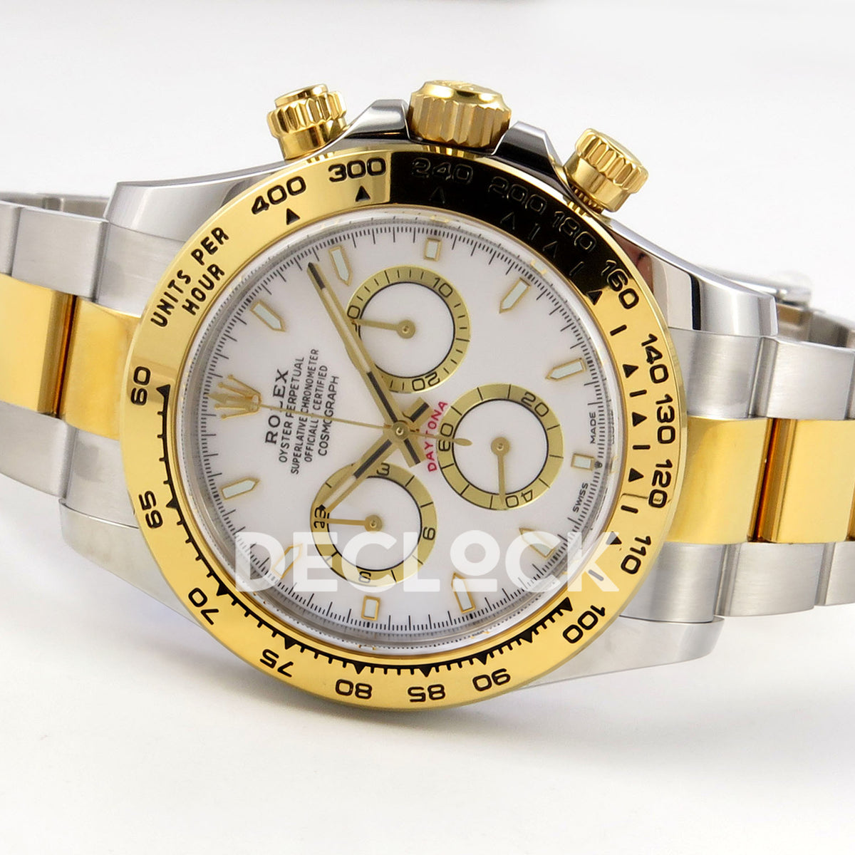 Rolex Daytona 126503 BTF replica, crown-side angled view