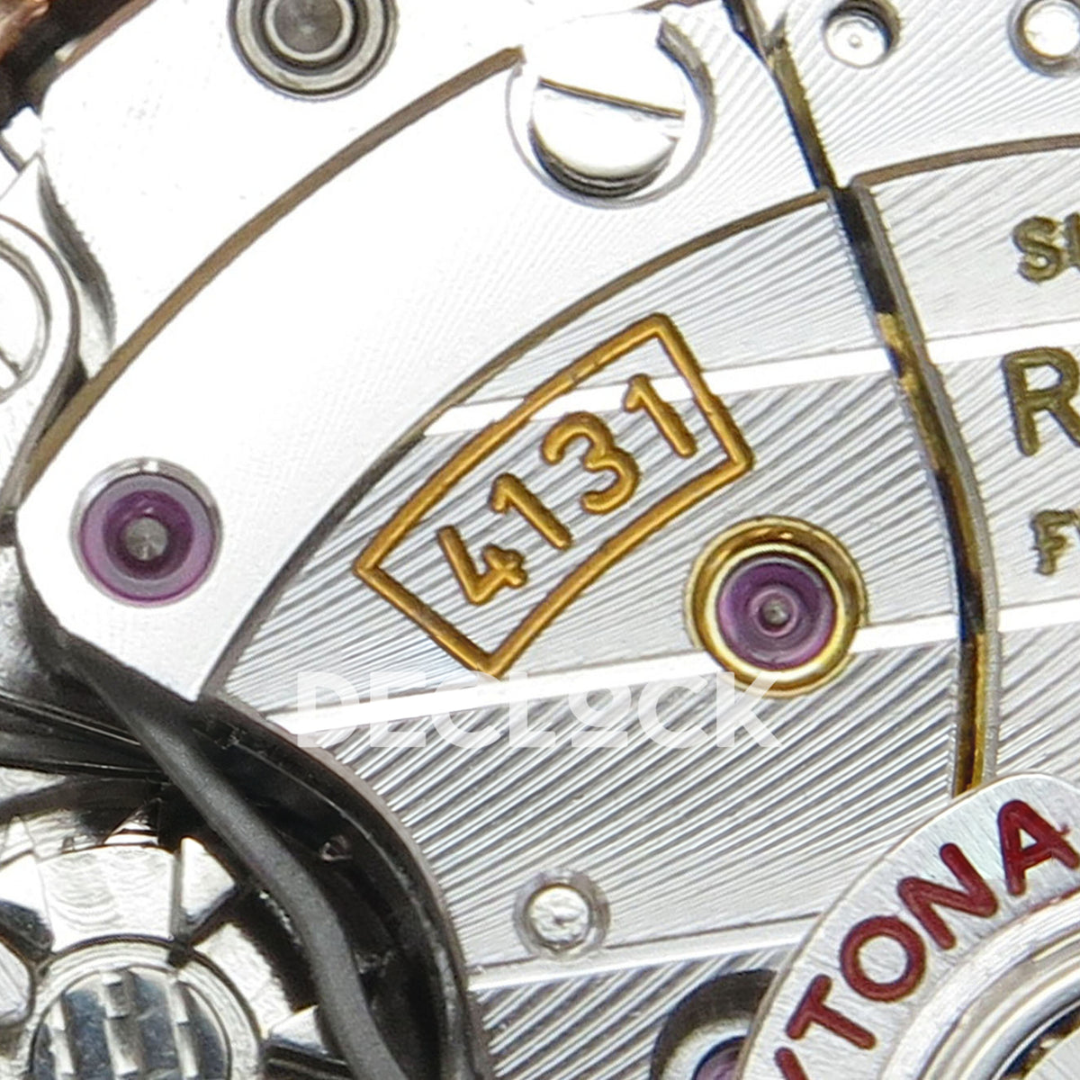 Rolex Daytona 126505 BTF replica - original 4131 marking and automatic chronograph movement detail