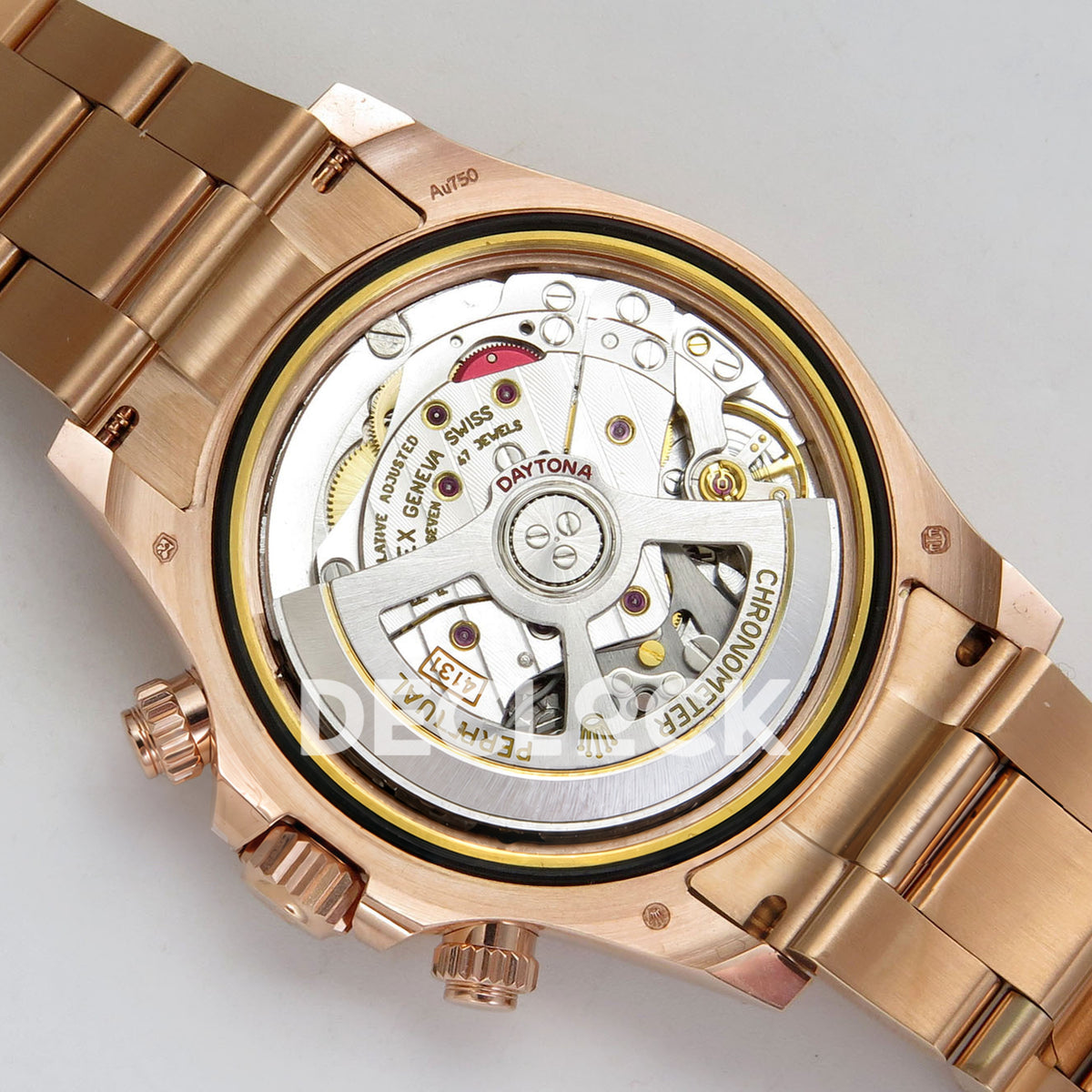 Rolex Daytona 126505 BTF replica - original DD4131 automatic chronograph movement, silver rotor, jewels, screws and physical engravings