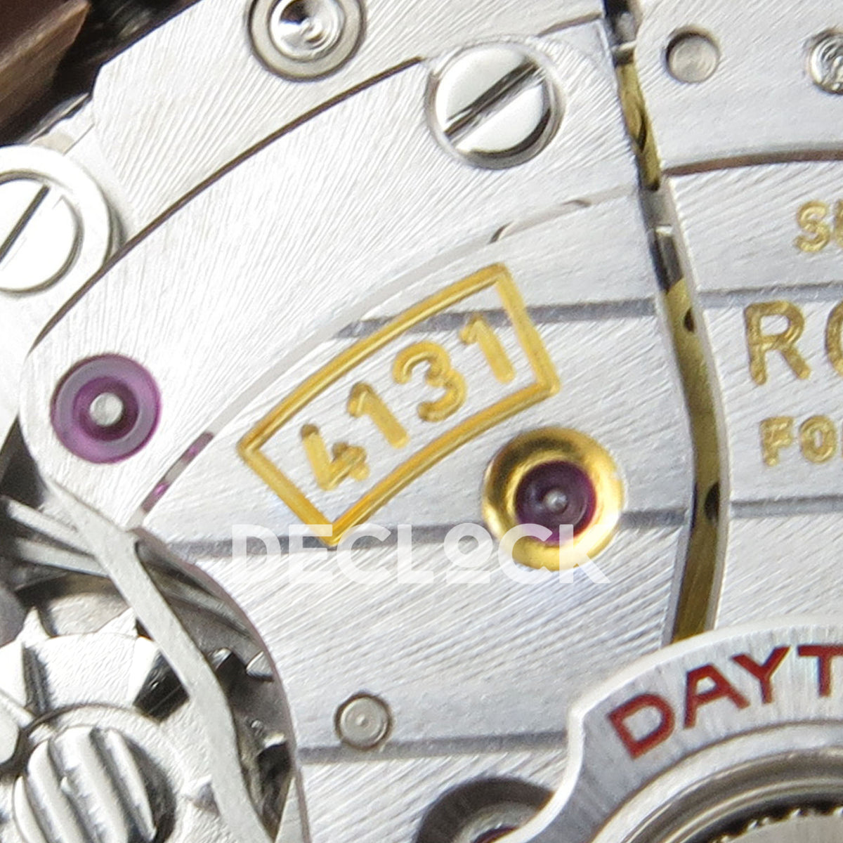 Rolex Daytona 126505 VSF replica - 4131 calibre marking and original movement components