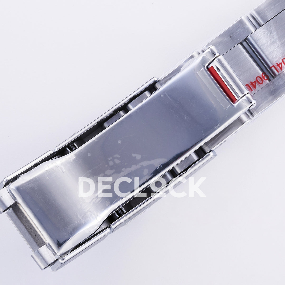 Rolex Daytona 126506 3BF replica - inner silver folding clasp and original red protective-film details