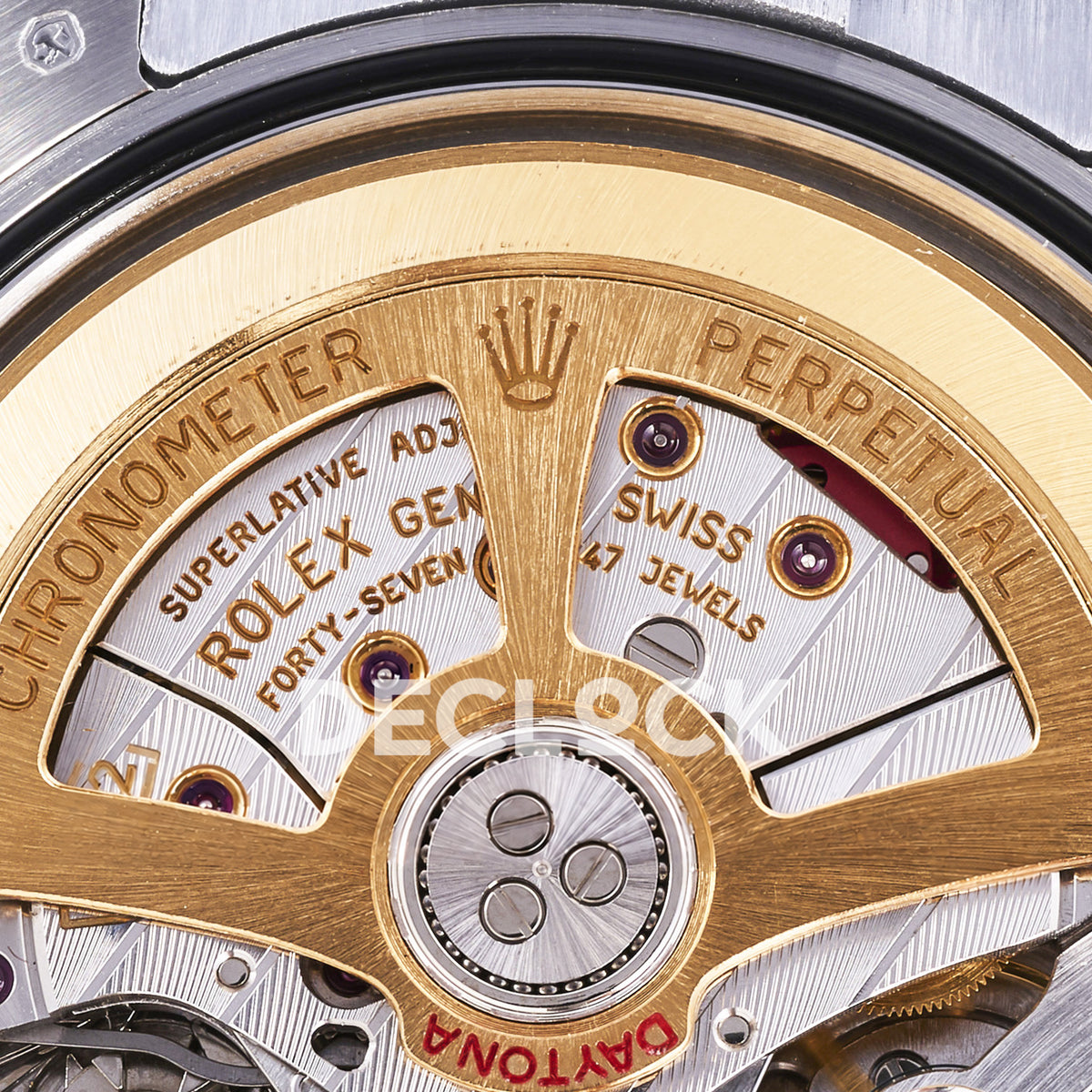 Rolex Daytona 126506 3BF replica - original automatic chronograph movement, gold rotor, screws, jewels and factory engravings