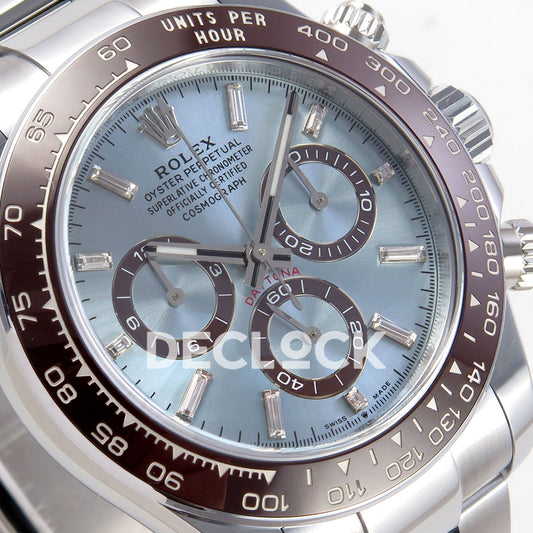 Rolex Daytona 126506 BTF replica, angled dial and bezel view