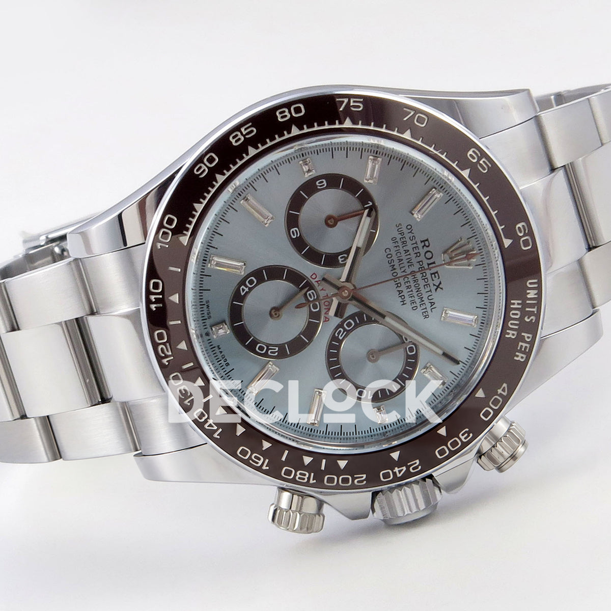 Rolex Daytona 126506 BTF replica, crystal markers and dial detail