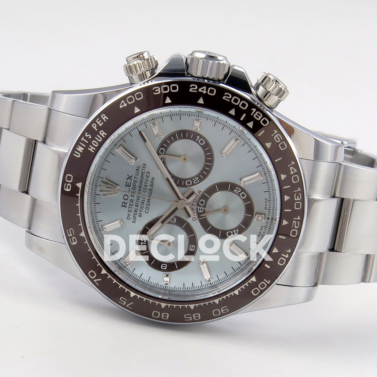 Rolex Daytona 126506 BTF replica, opposite angled front view