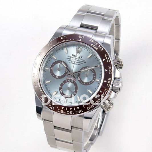 Rolex Daytona 126506 BTF replica, angled front view