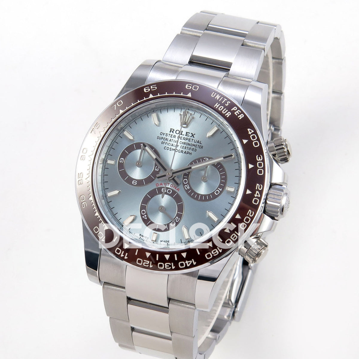 Rolex Daytona 126506 BTF replica, angled front view