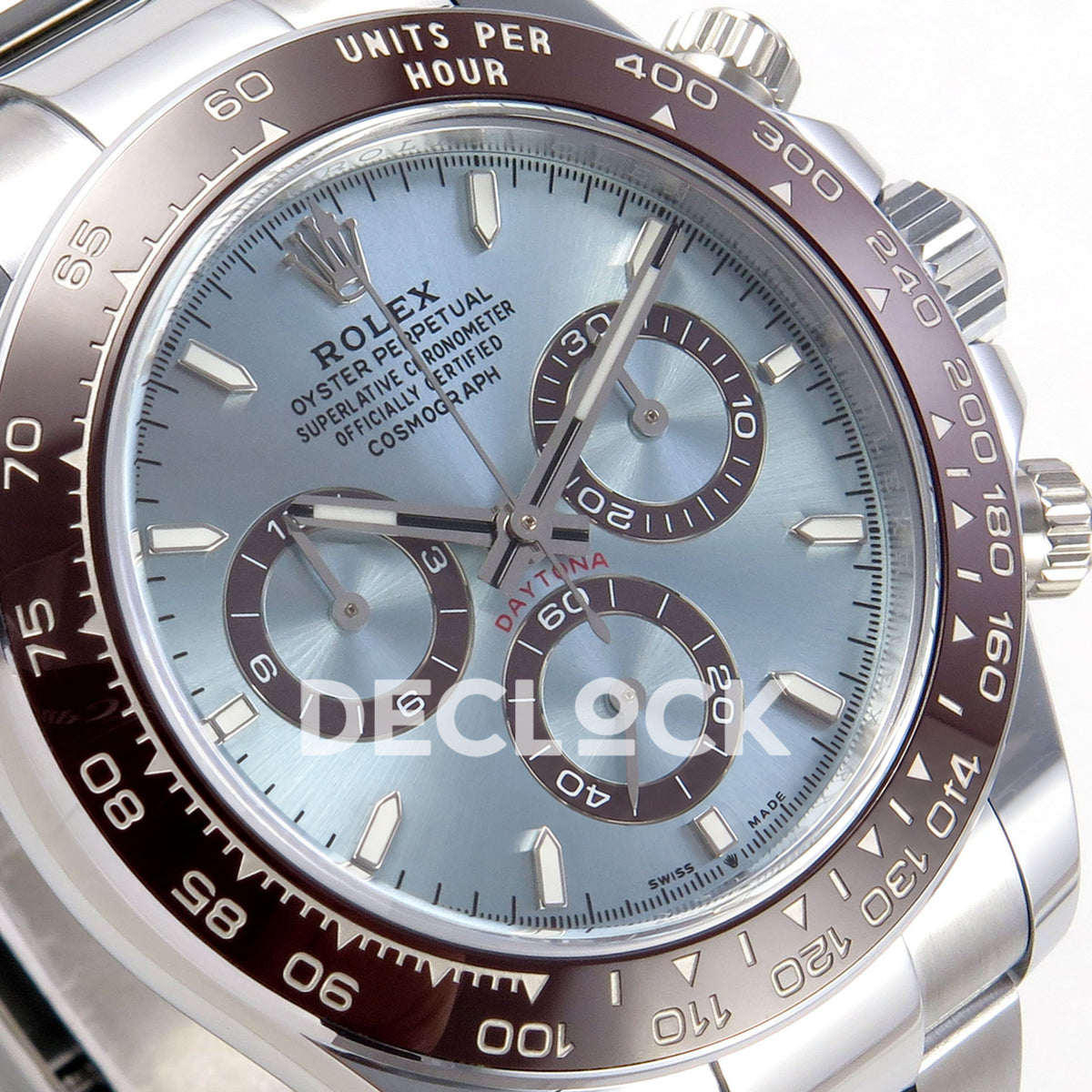 Rolex Daytona 126506 BTF replica, subdial and bezel detail
