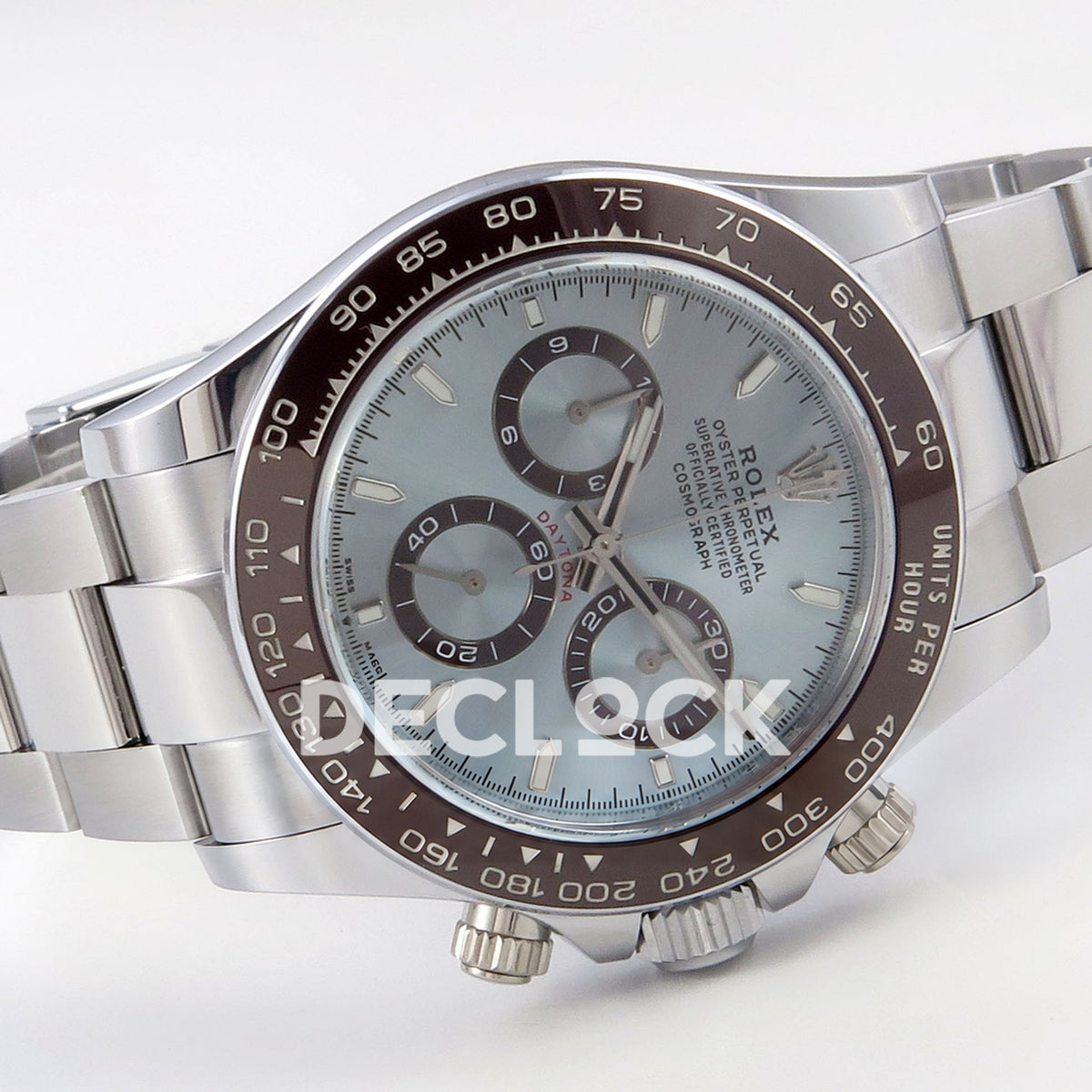 Rolex Daytona 126506 BTF replica, angled full watch view