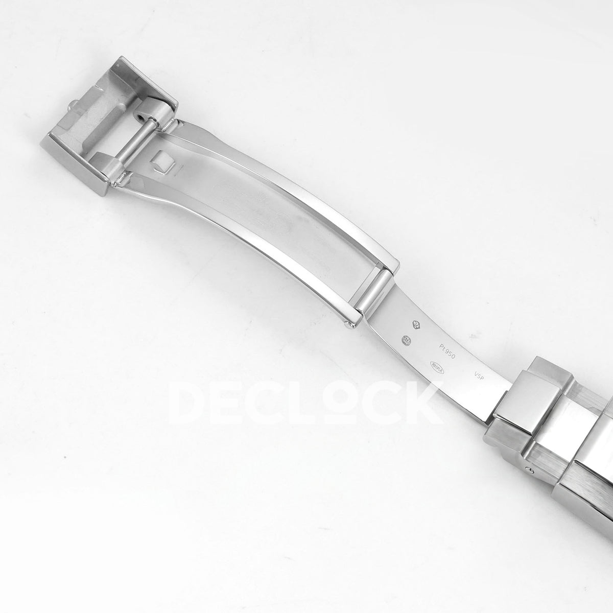 Rolex Daytona 126506 Ice Blue Crystal QF V13 replica - open clasp and engraved inner bracelet