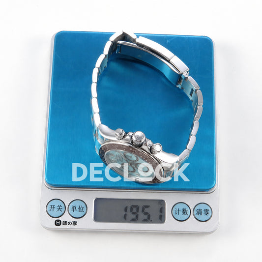 Rolex Daytona 40mm 126506 Ice Blue Arabic QF JH4131 Free Sprung Replica