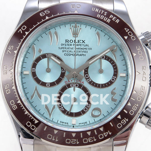 Rolex Daytona 40mm 126506 Ice Blue Arabic QF JH4131 Free Sprung Replica