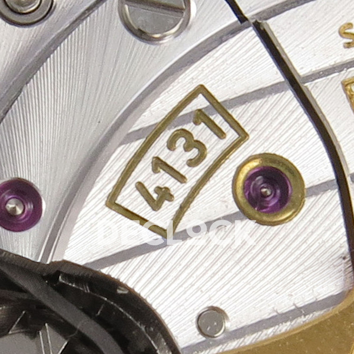 Rolex Daytona 126506 QF V13 ice-blue dial replica - 4131 calibre marking close-up
