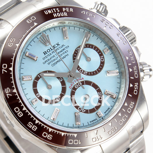 Rolex Daytona 126506 VSF, ice blue diamond markers, VS4131 V3s weighted — angled dial