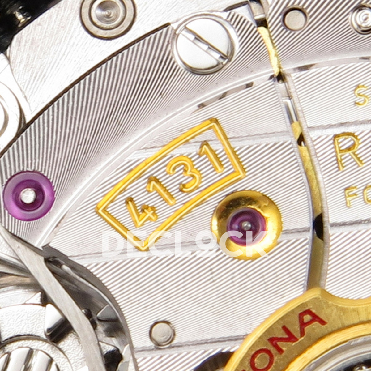 Rolex Daytona 126506 VSF, ice blue diamond markers, VS4131 V3s weighted — calibre detail