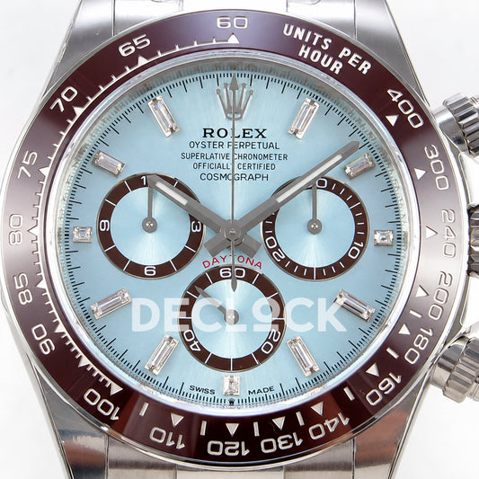 Rolex Daytona 126506 VSF, ice blue diamond markers, VS4131 V3s weighted — dial detail