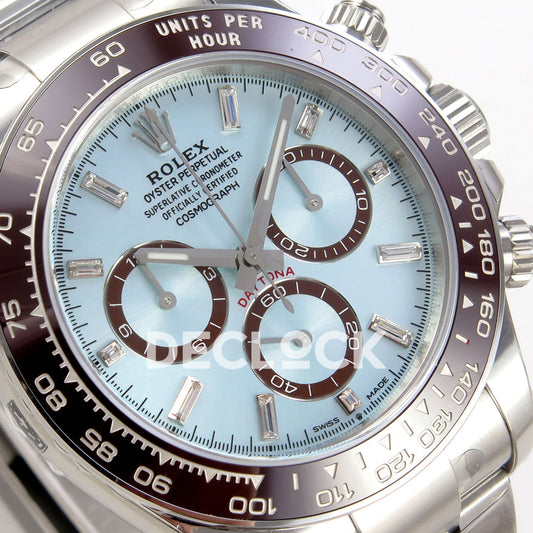 Rolex Daytona 126506 VSF DD4802 gem-marker replica - angled dial and bezel detail