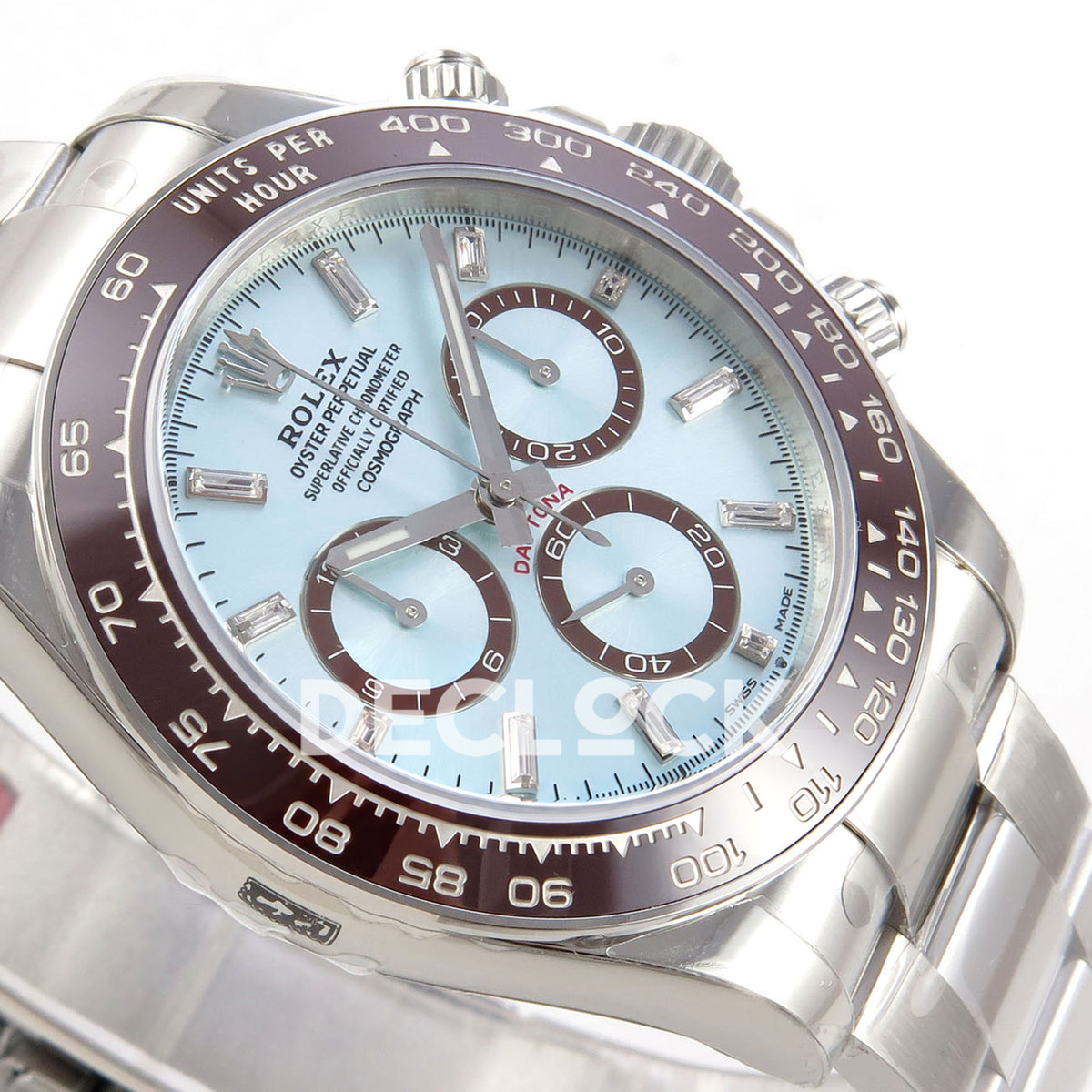Rolex Daytona 126506 VSF DD4802 gem-marker replica - opposite angled dial view