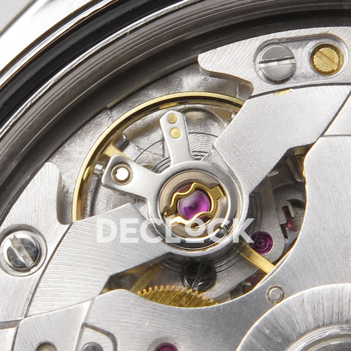 Rolex Daytona 126506 VSF DD4802 gem-marker replica - balance wheel, bridge and jewels close-up