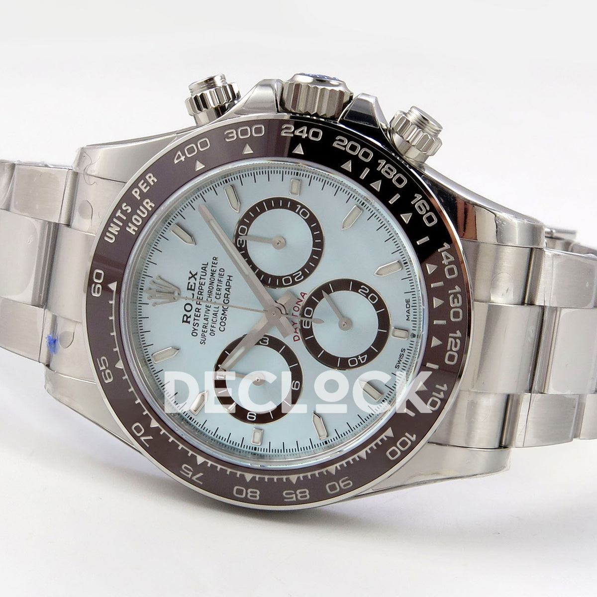 Rolex Daytona 126506 VSF DD4802 stick-marker replica - opposite horizontal front view