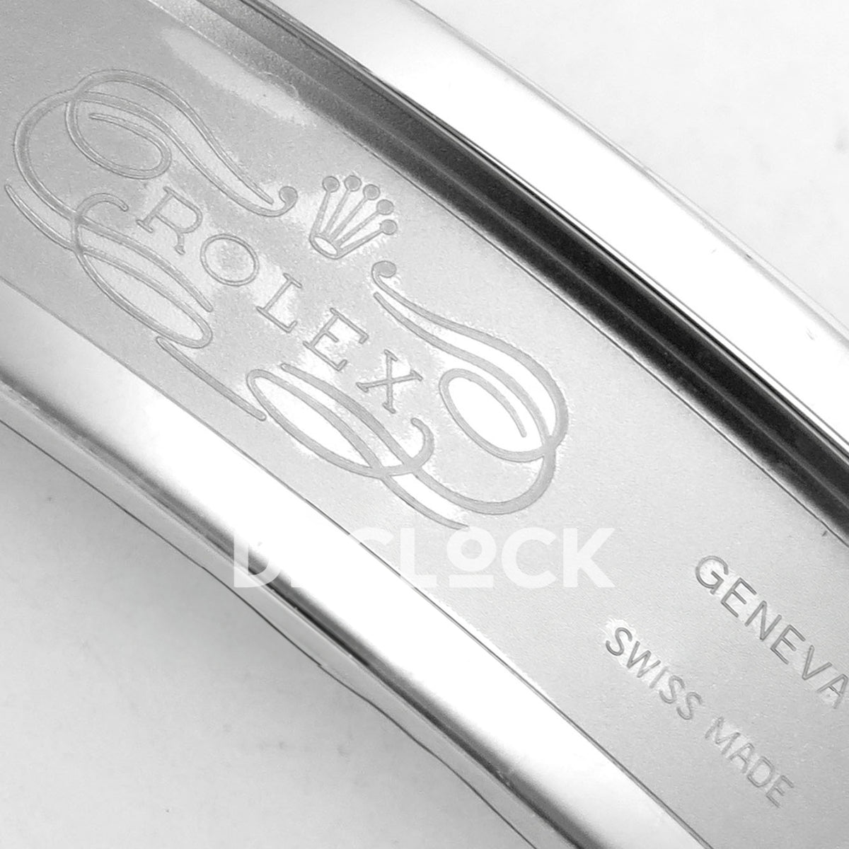 Rolex Daytona 126506 VSF DD4802 stick-marker replica - Rolex clasp engraving close-up