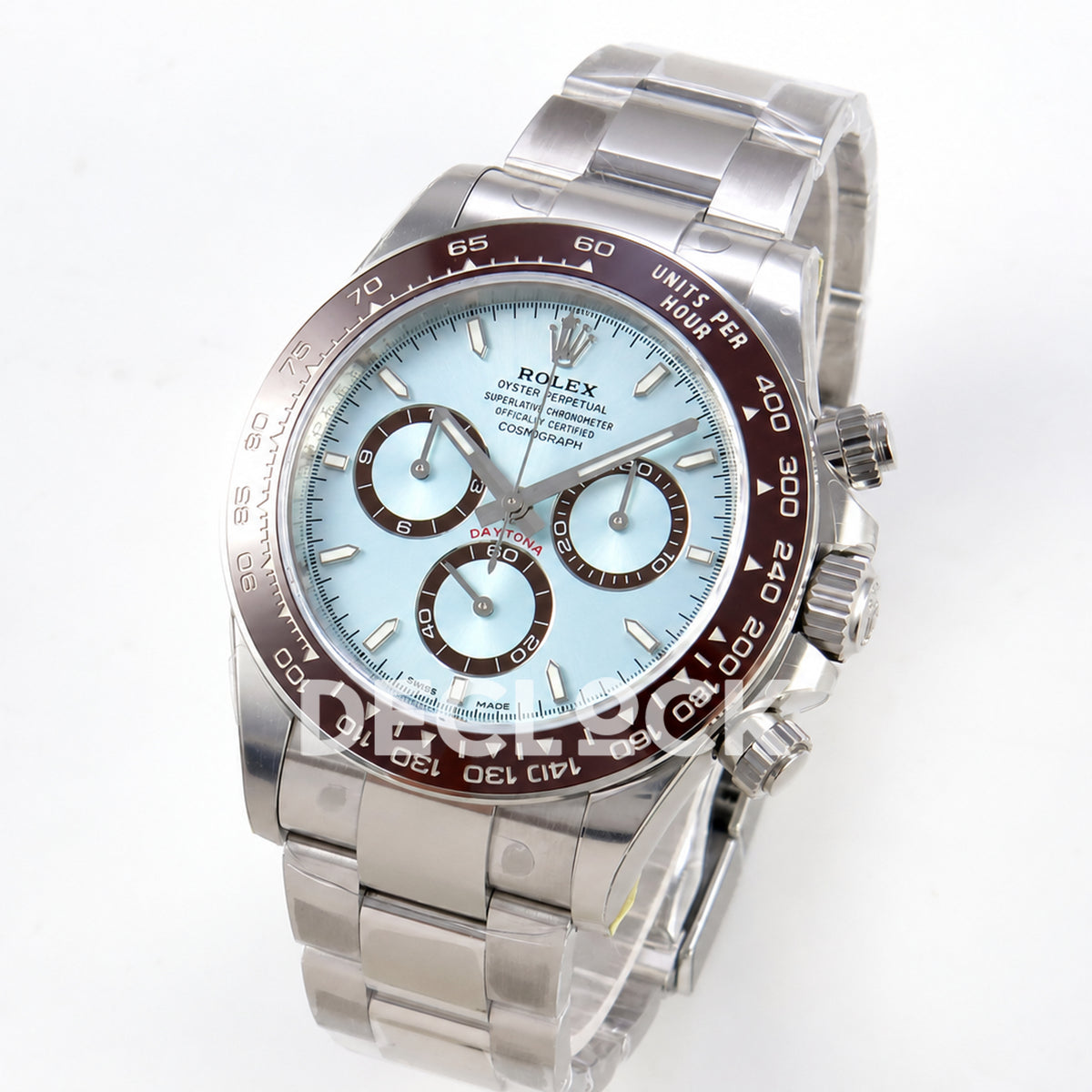 Rolex Daytona 126506 VSF, ice blue stick markers, VS4131 V3s weighted — three quarter