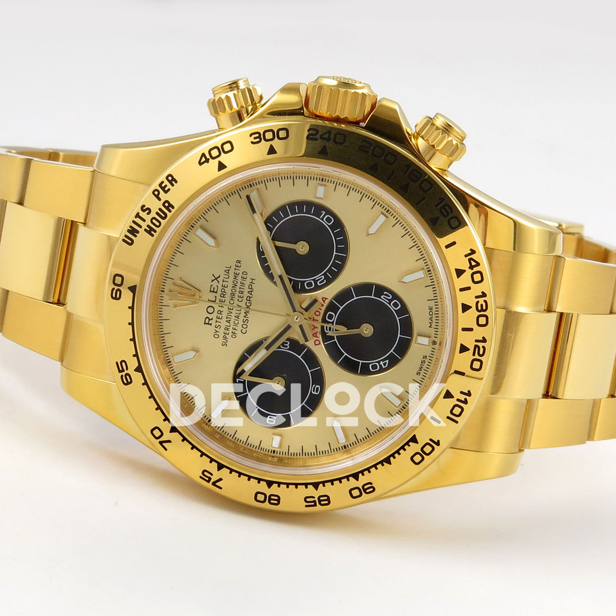 Rolex Daytona 126508 BTF replica, crown-side angled view