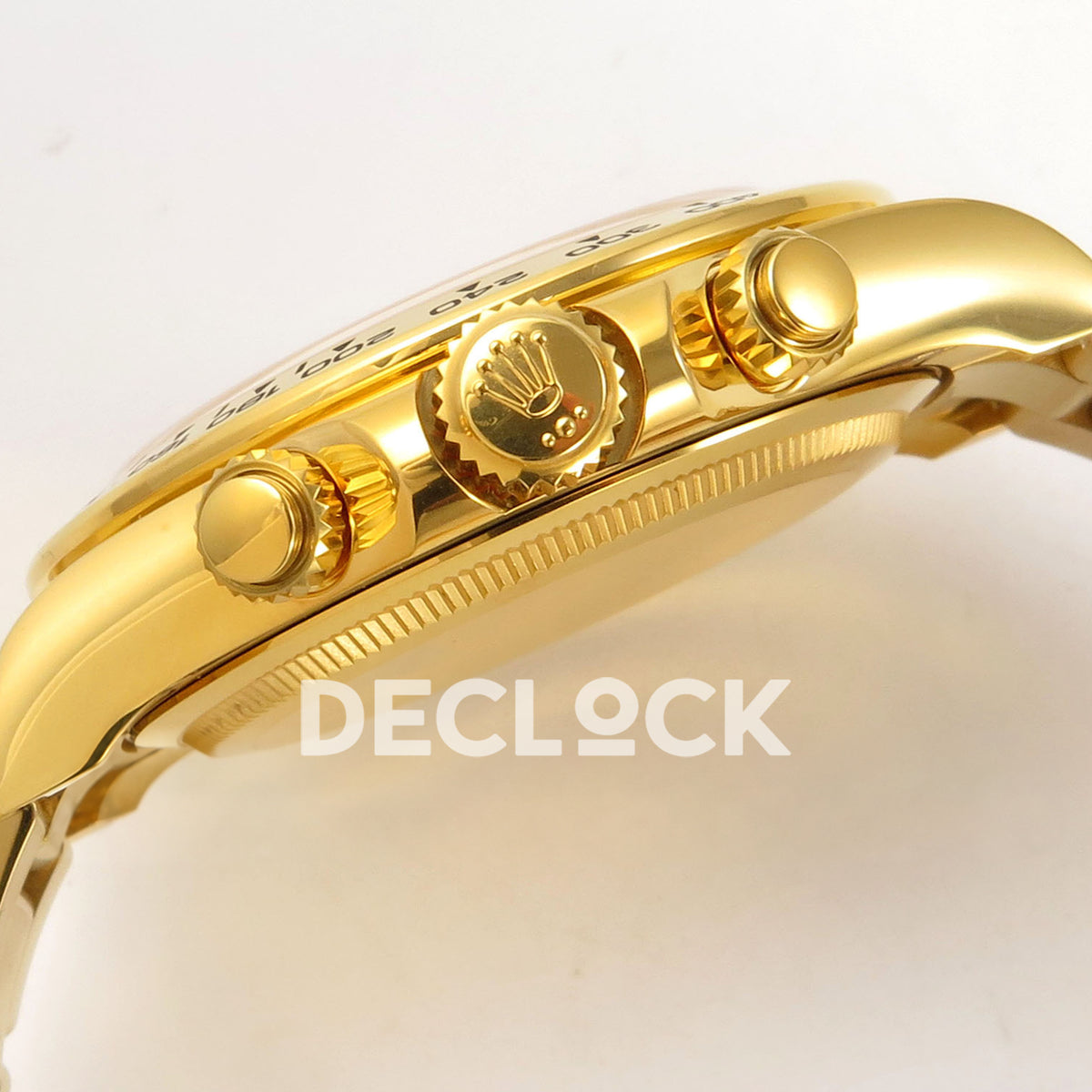 Rolex Daytona 126508 BTF replica, crown and chronograph pushers