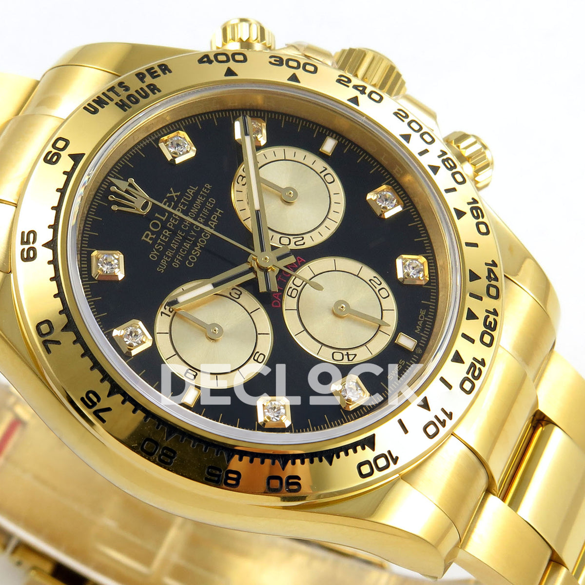 Rolex Daytona 126508 RWF replica - alternate close-up of dial and bracelet