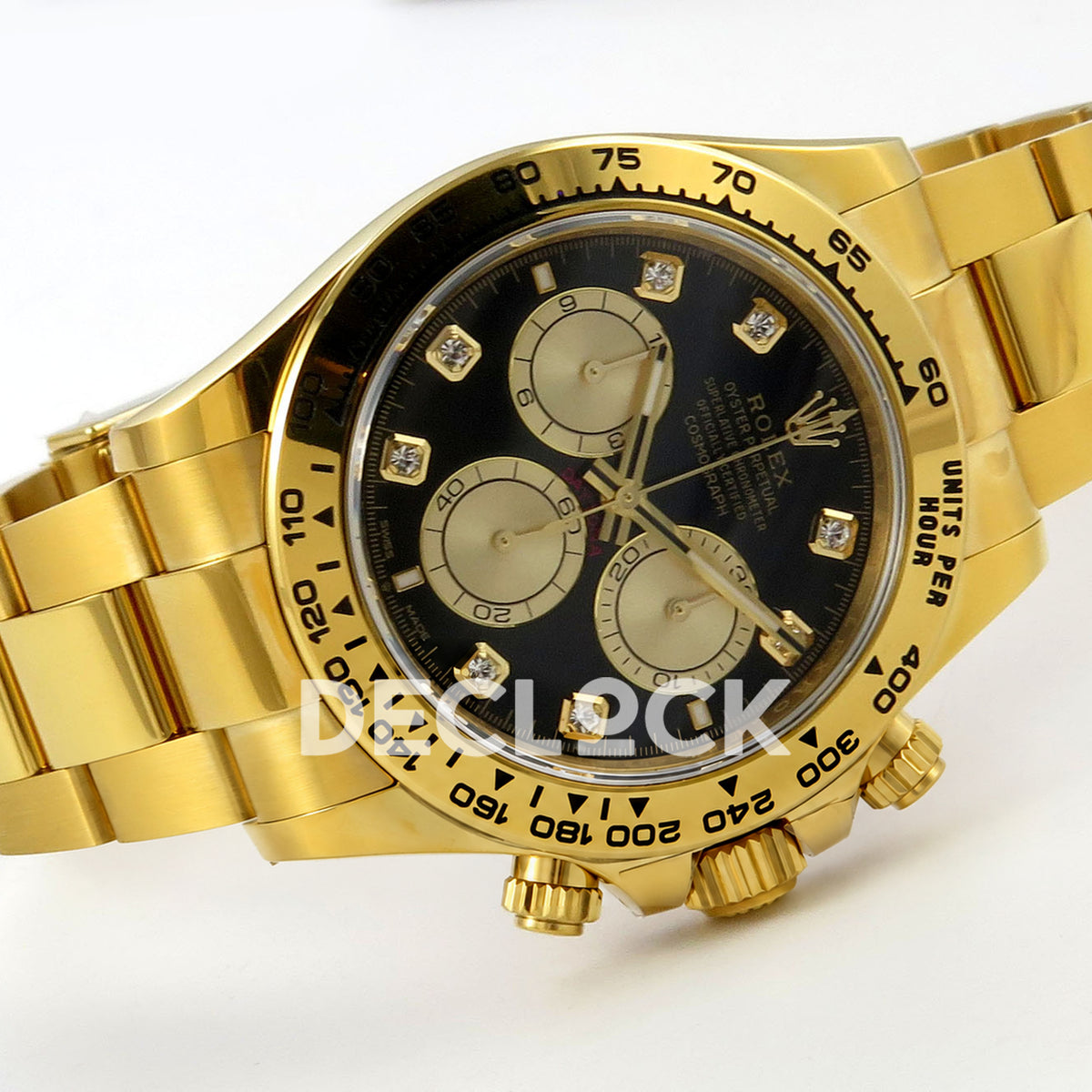 Rolex Daytona 126508 RWF replica - horizontal front view of dial and bracelet