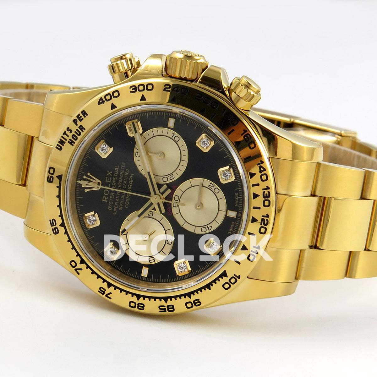 Rolex Daytona 126508 RWF replica - opposite horizontal front angle