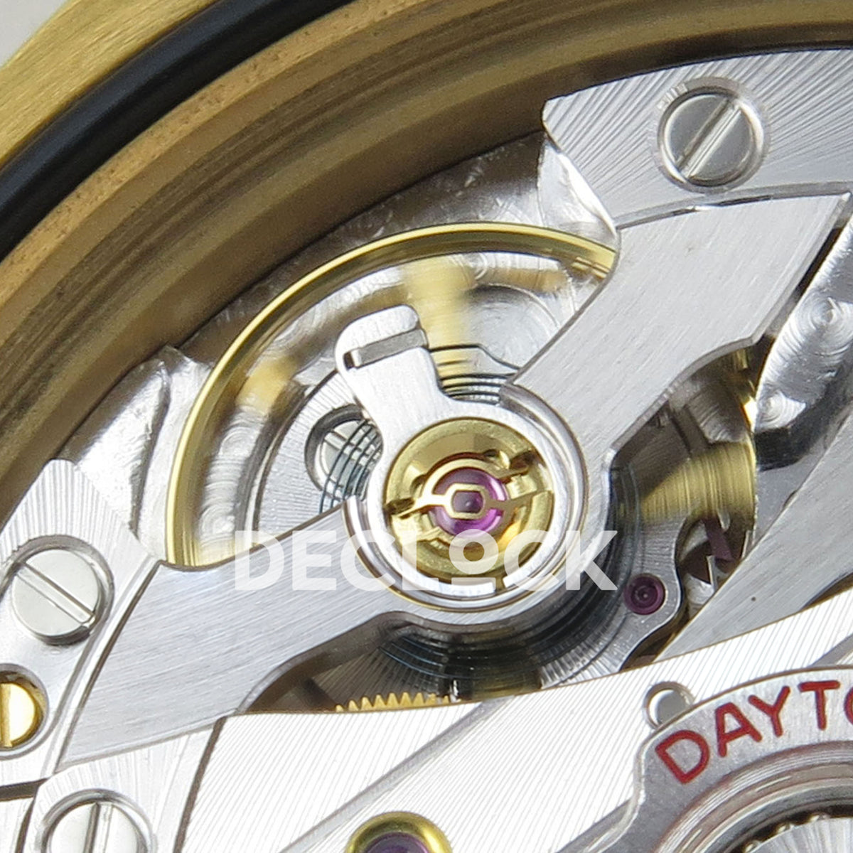 Rolex Daytona 126508 RWF replica - free-sprung balance wheel, hairspring and movement components