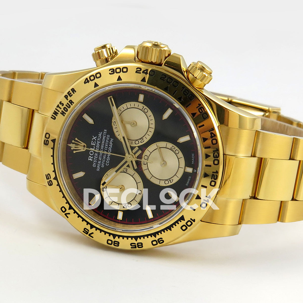 Rolex Daytona 126508 RWF replica - opposite horizontal front angle