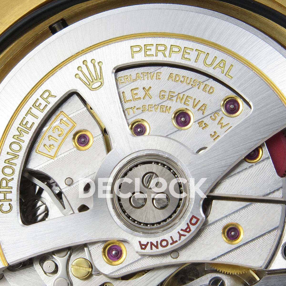 Rolex Daytona 126508 VSF replica - original engraved automatic rotor and movement close-up