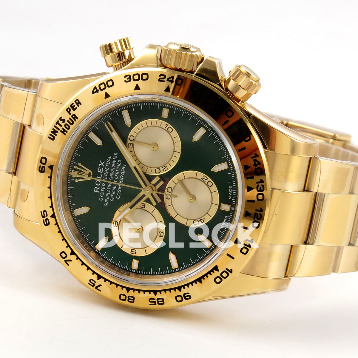 Rolex Daytona 126508 VSF VS4131 V3 green replica - opposite horizontal front view