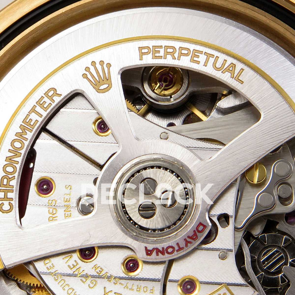 Rolex Daytona 126508 VSF VS4131 V3 green replica - decorated winding rotor close-up