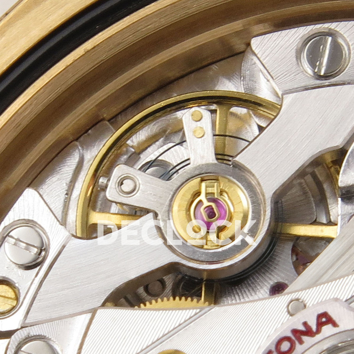 Rolex Daytona 126508 VSF VS4131 V3 green replica - balance wheel and bridge close-up