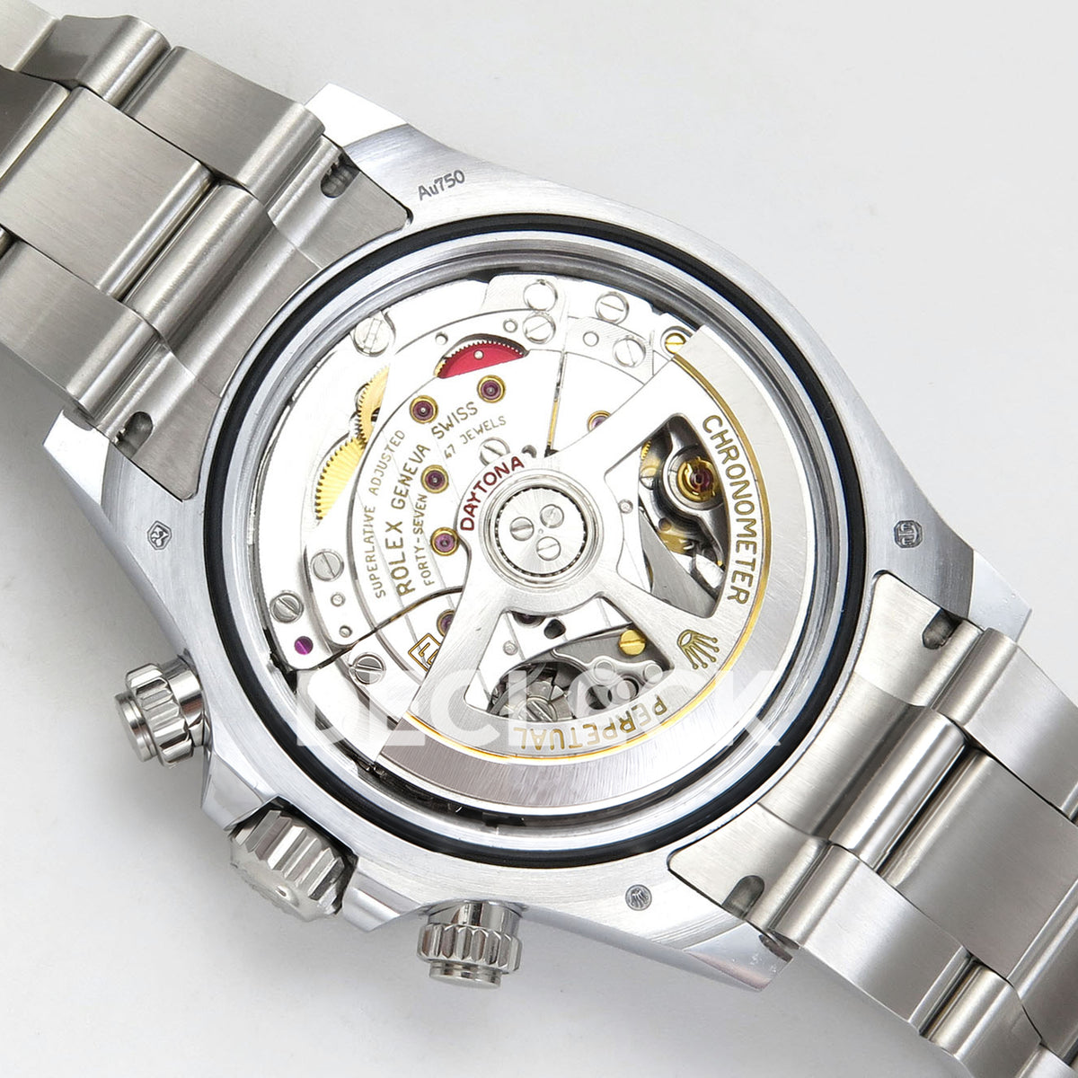 Rolex Daytona 126509 BTF replica - original DD4131 automatic chronograph movement, silver rotor, jewels, screws and physical engravings