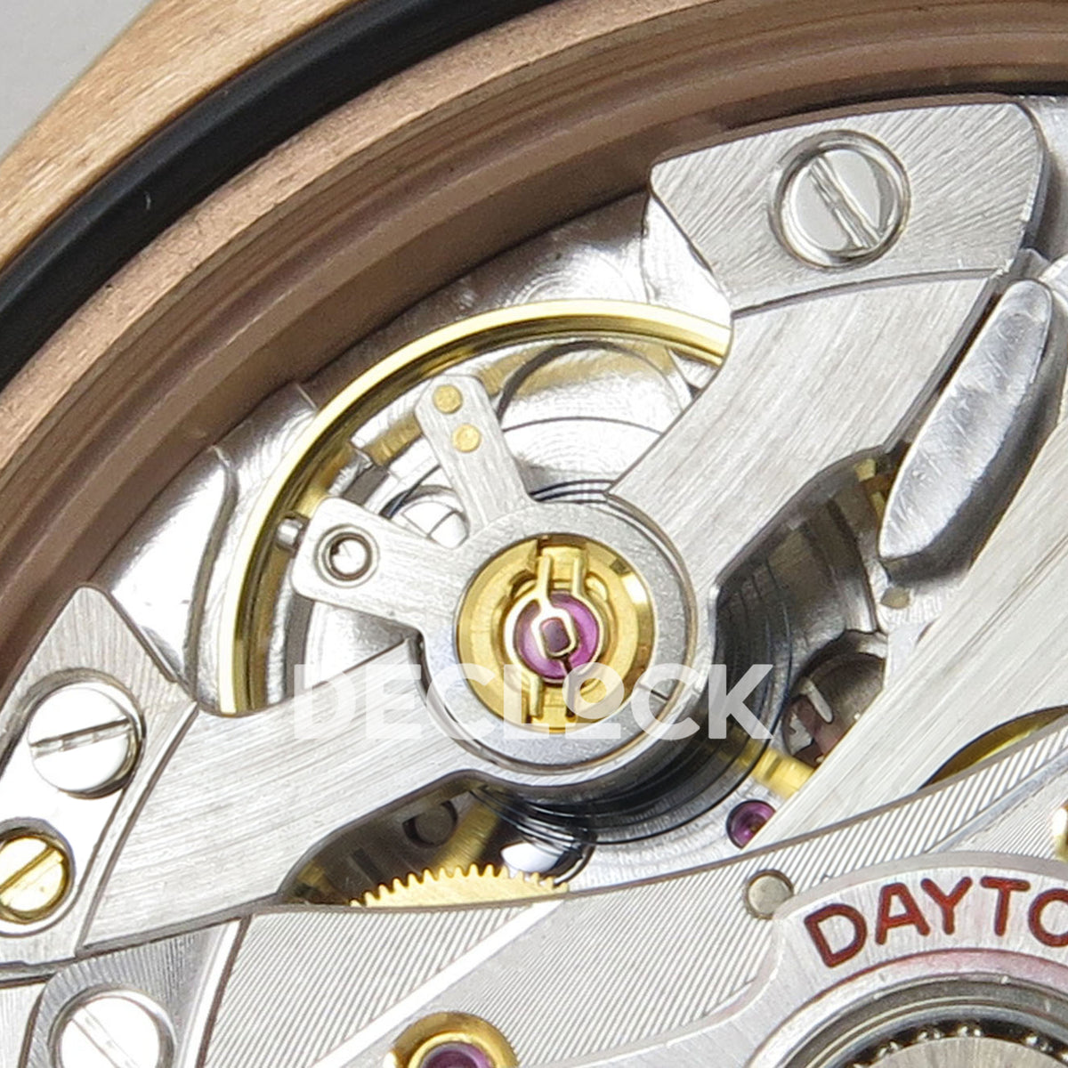 Rolex Daytona 126515 Clean Plus replica - balance wheel and movement components close-up