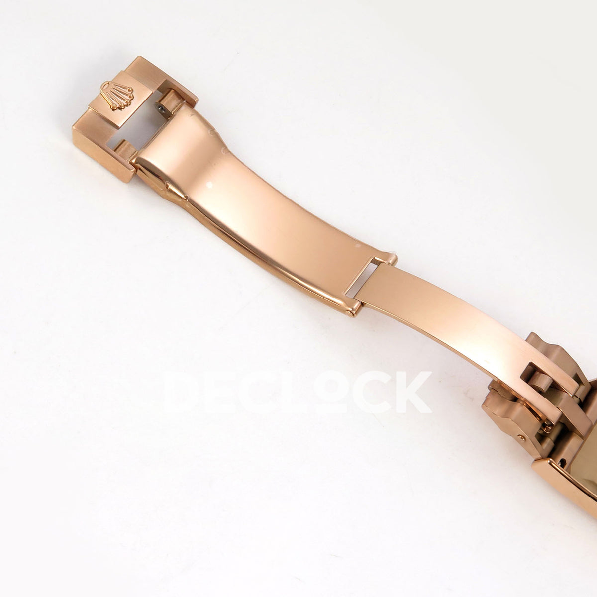 Rolex Daytona 126515 WF JH4131 black gem-set rose-gold replica - inside view of deployant folding clasp