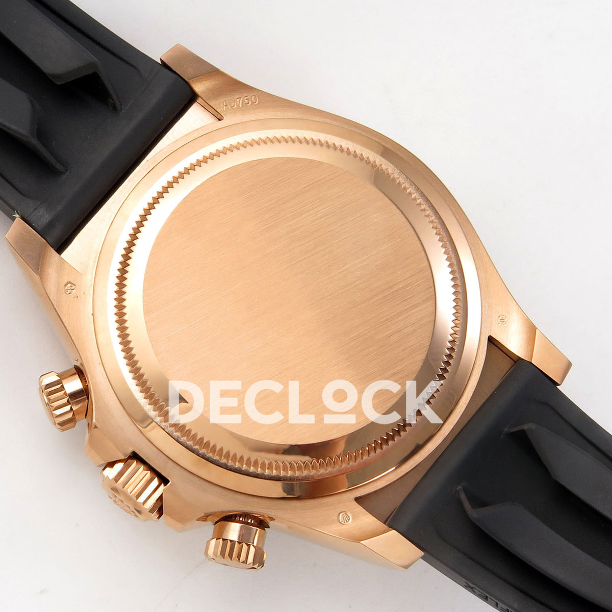 Rolex Daytona 126515 WF JH4131 black rose-gold replica - solid caseback and Oysterflex strap underside
